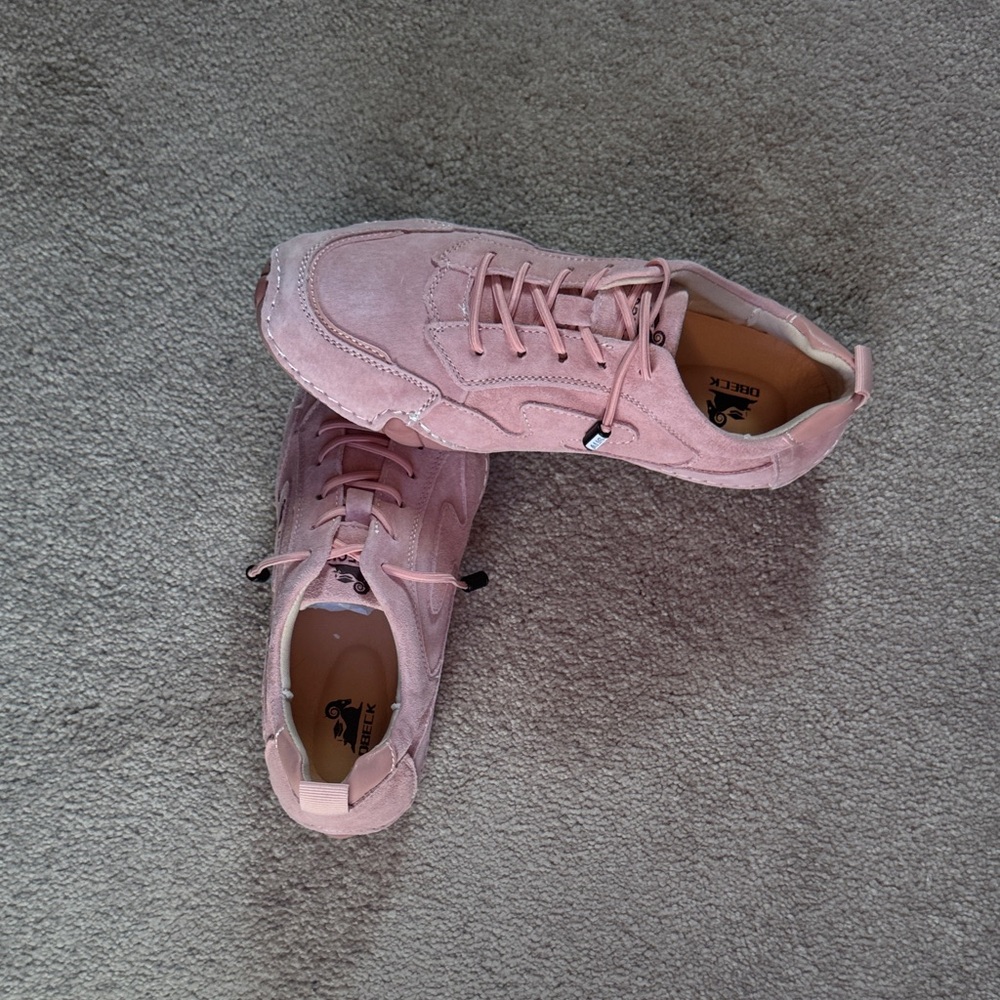 OBECK Pink Women's Suede Sneakers
